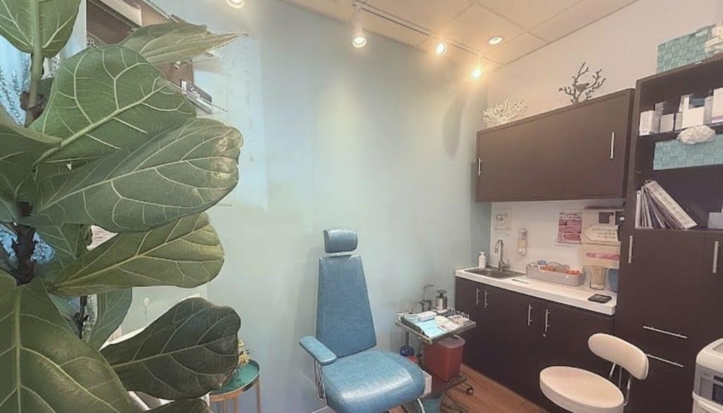 Inside the treatment room at Beauty Solutions Med Spa in Calabasas