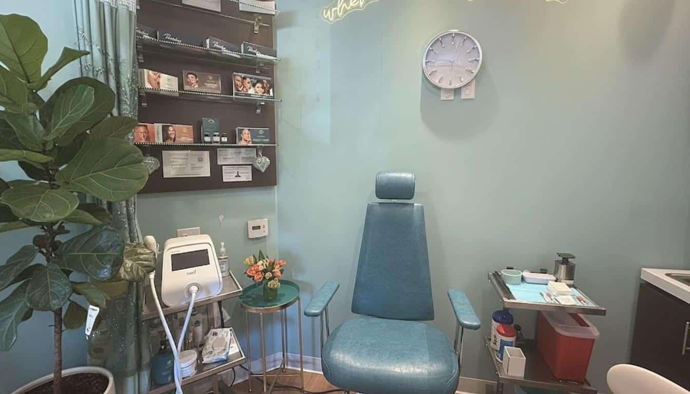 Inside the treatment room at Beauty Solutions Med Spa