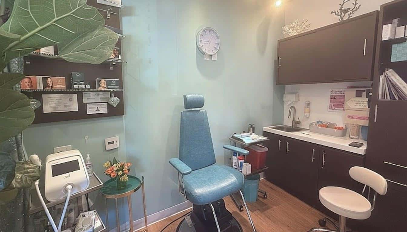 Inside the treatment room at Beauty Solutions Med Spa
