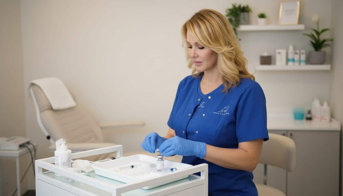 A botox treatment at Beauty Solutions Med Spa