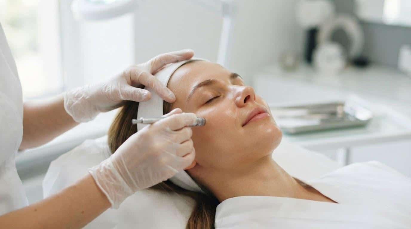 Close-up of a treatment at Beauty Solutions Med Spa