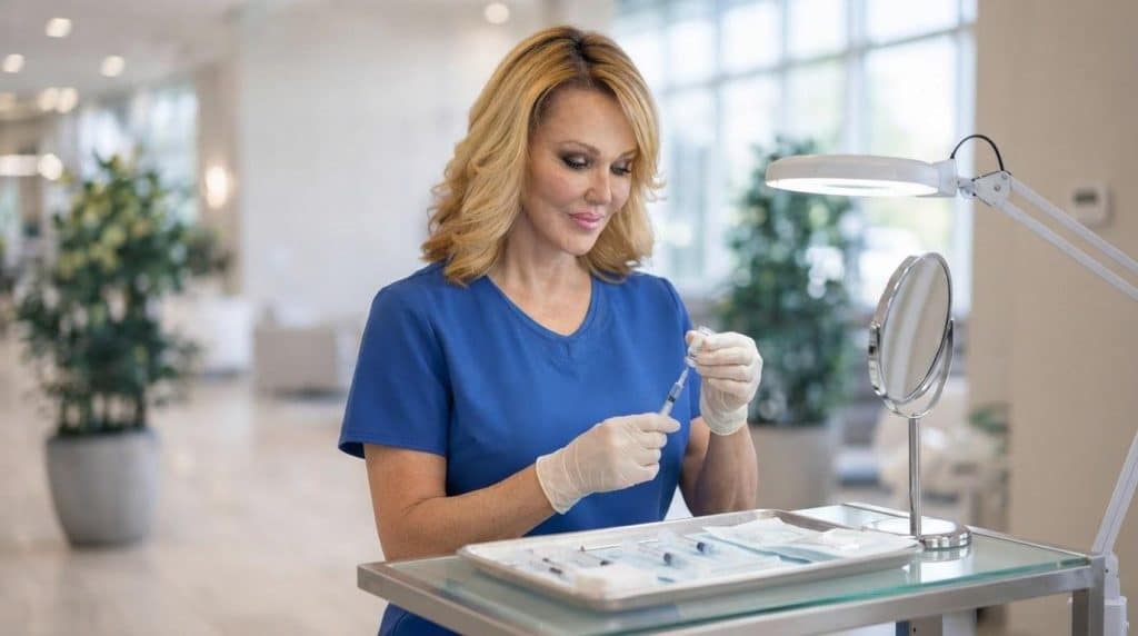A botox treatment at Beauty Solutions Med Spa