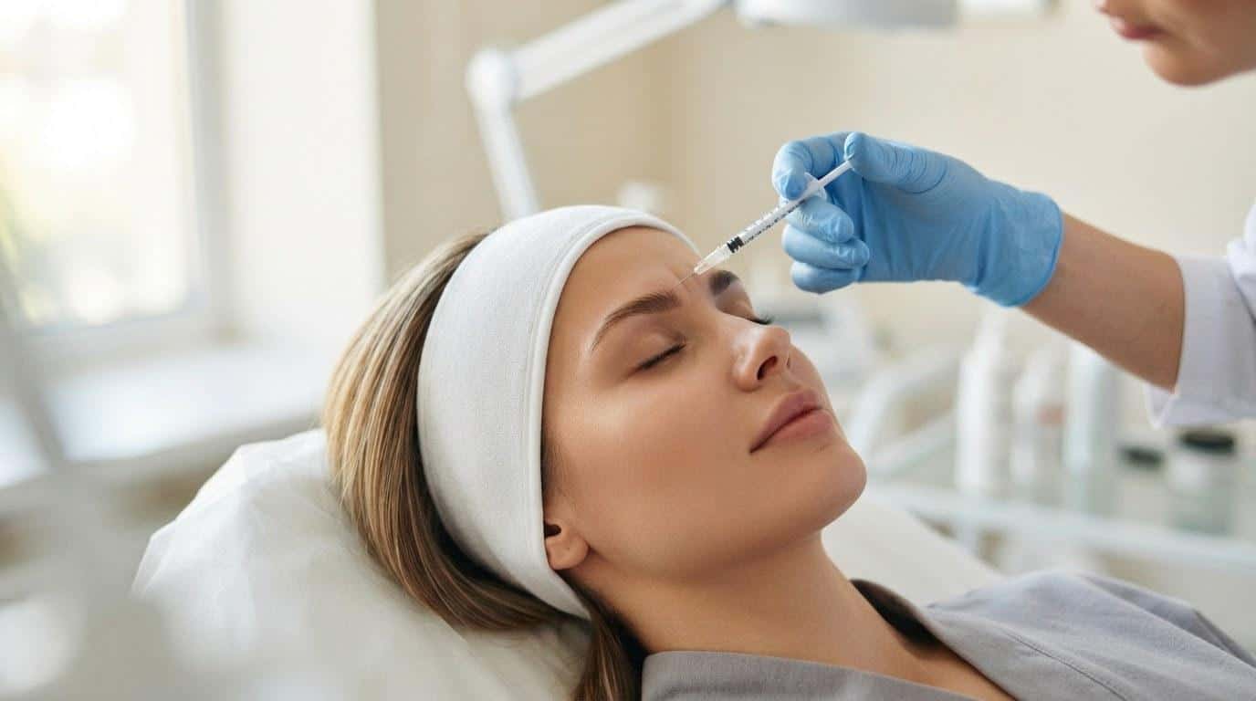 Close-up of a botox treatment at Beauty Solutions Med Spa