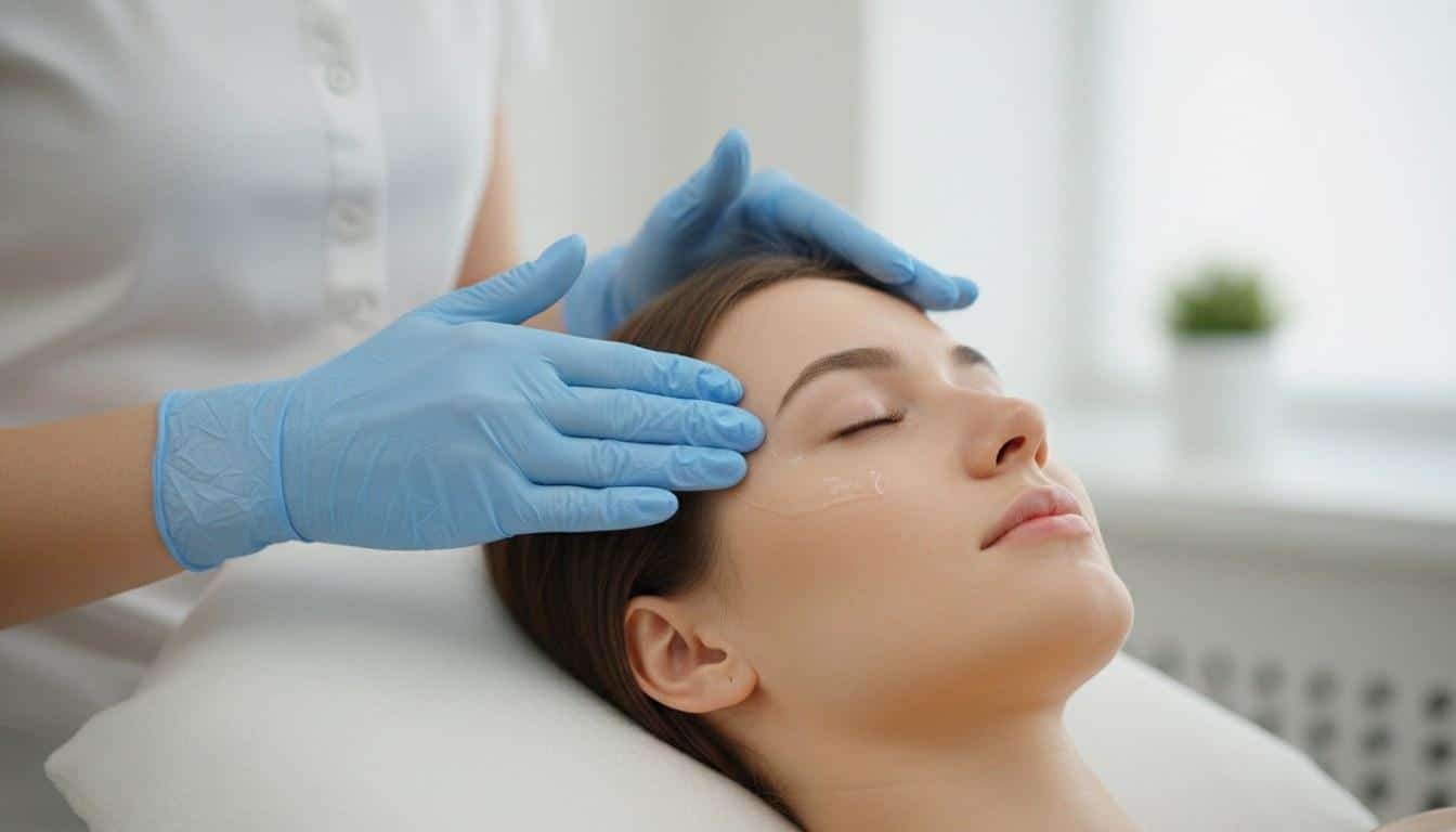 Close-up of a treatment at Beauty Solutions Med Spa