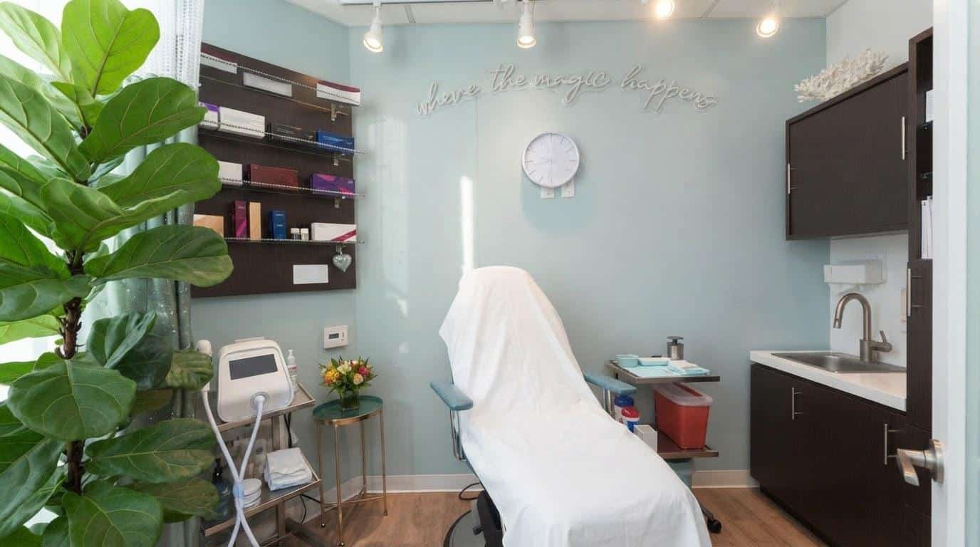 Inside the treatment room at Beauty Solutions Med Spa