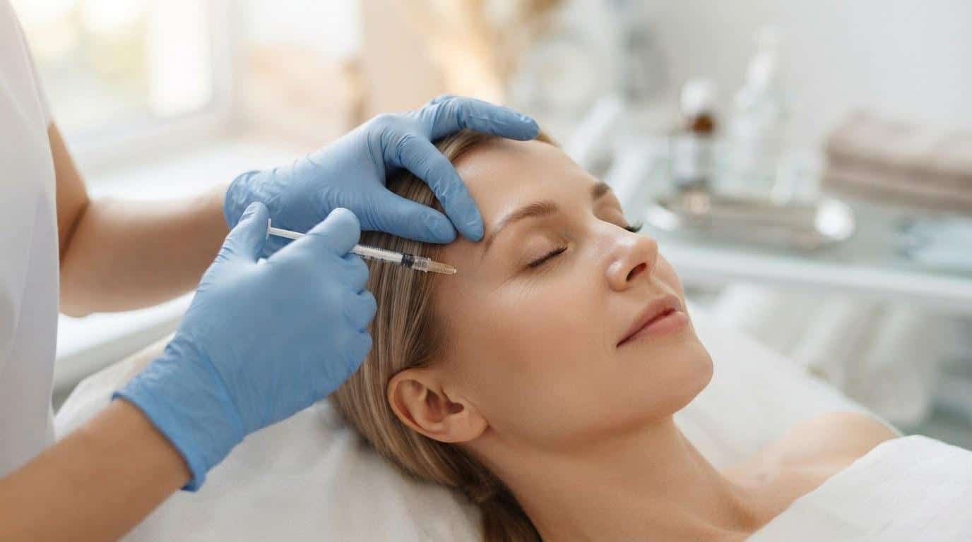 Close-up of a botox treatment at Beauty Solutions Med Spa
