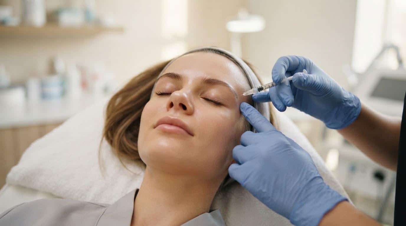 Close-up of a dysport treatment at Beauty Solutions Med Spa