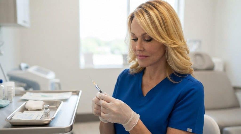 A botox treatment at Beauty Solutions Med Spa