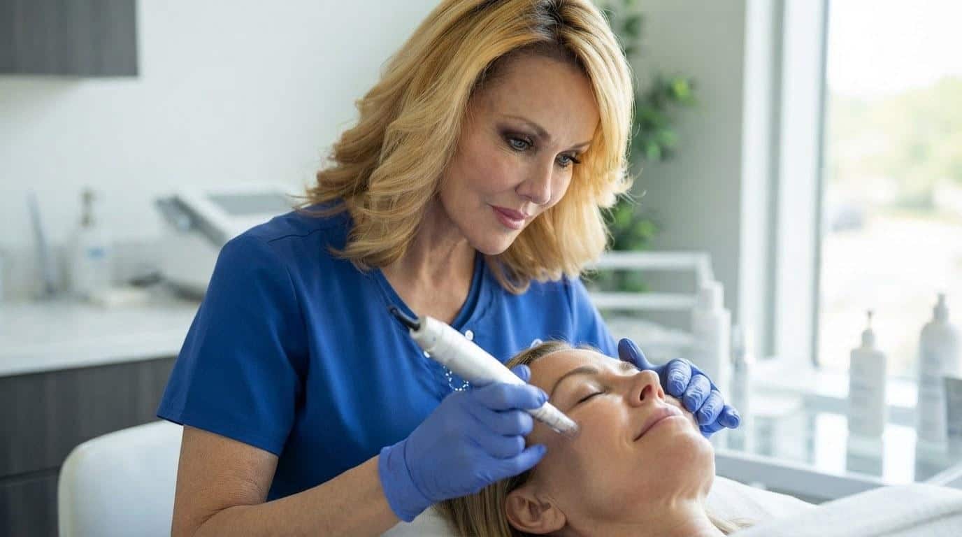 A microneedling treatment at Beauty Solutions Med Spa