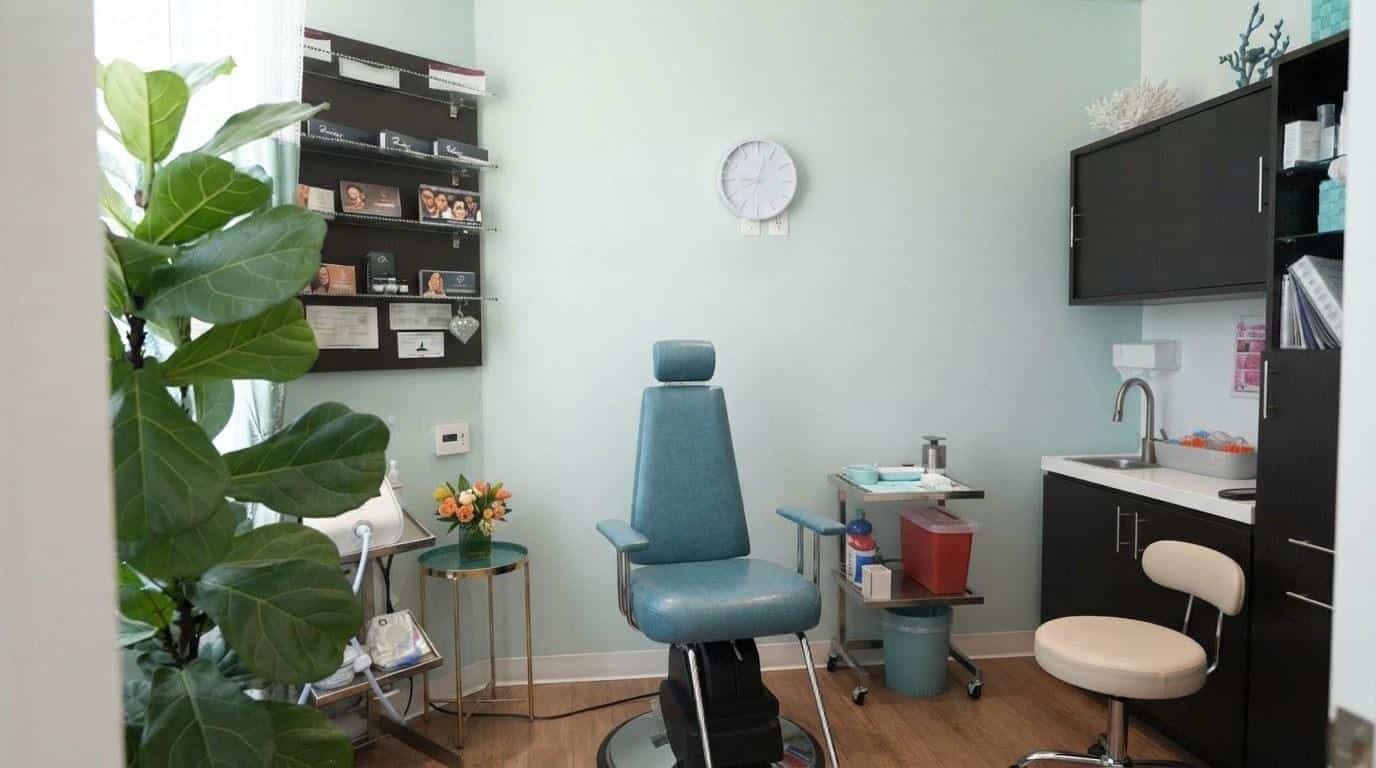 A microneedling treatment at Beauty Solutions Med Spa