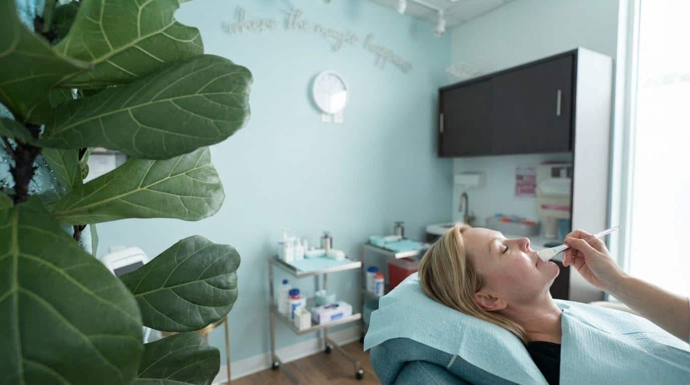 A microneedling treatment at Beauty Solutions Med Spa